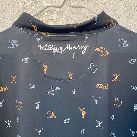 William Murray Polo Men’s XXL Black Texas Titos Vodka Performance Golf Shirt - Picture 4 of 10